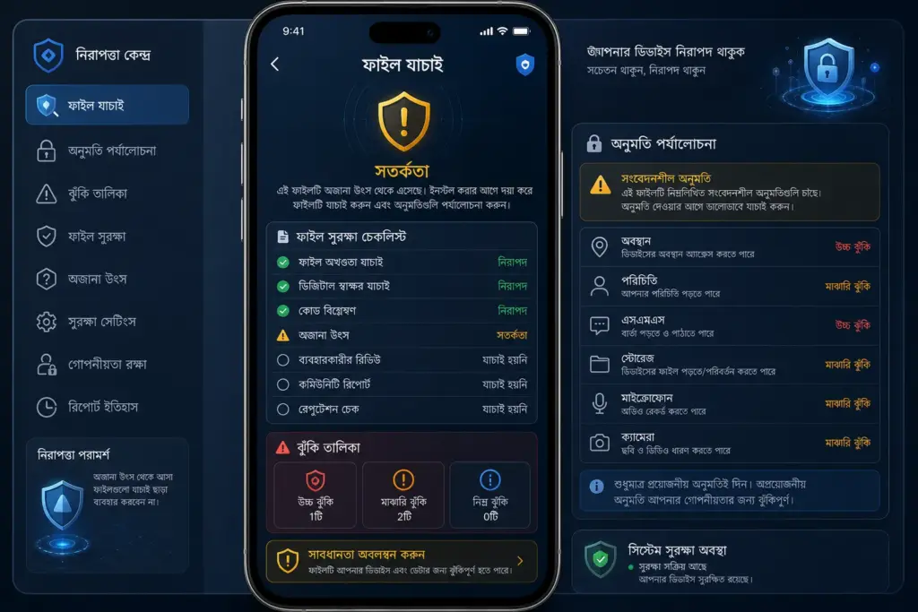 EA77 APK উৎস যাচাই সতর্কতা